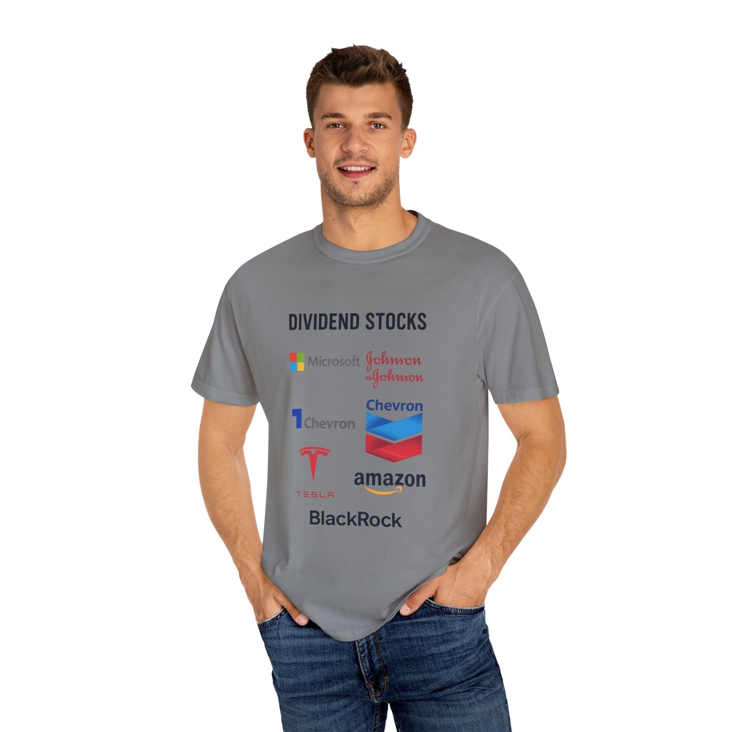 Dividend Stocks Unisex Garment-Dyed T-Shirt, Investment Tee, Finance Gift, Casual Wear, Gift for Investors, Stock Market Apparel