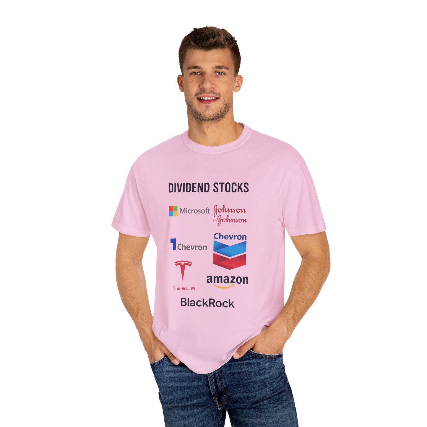 Dividend Stocks Unisex Garment-Dyed T-Shirt, Investment Tee, Finance Gift, Casual Wear, Gift for Investors, Stock Market Apparel