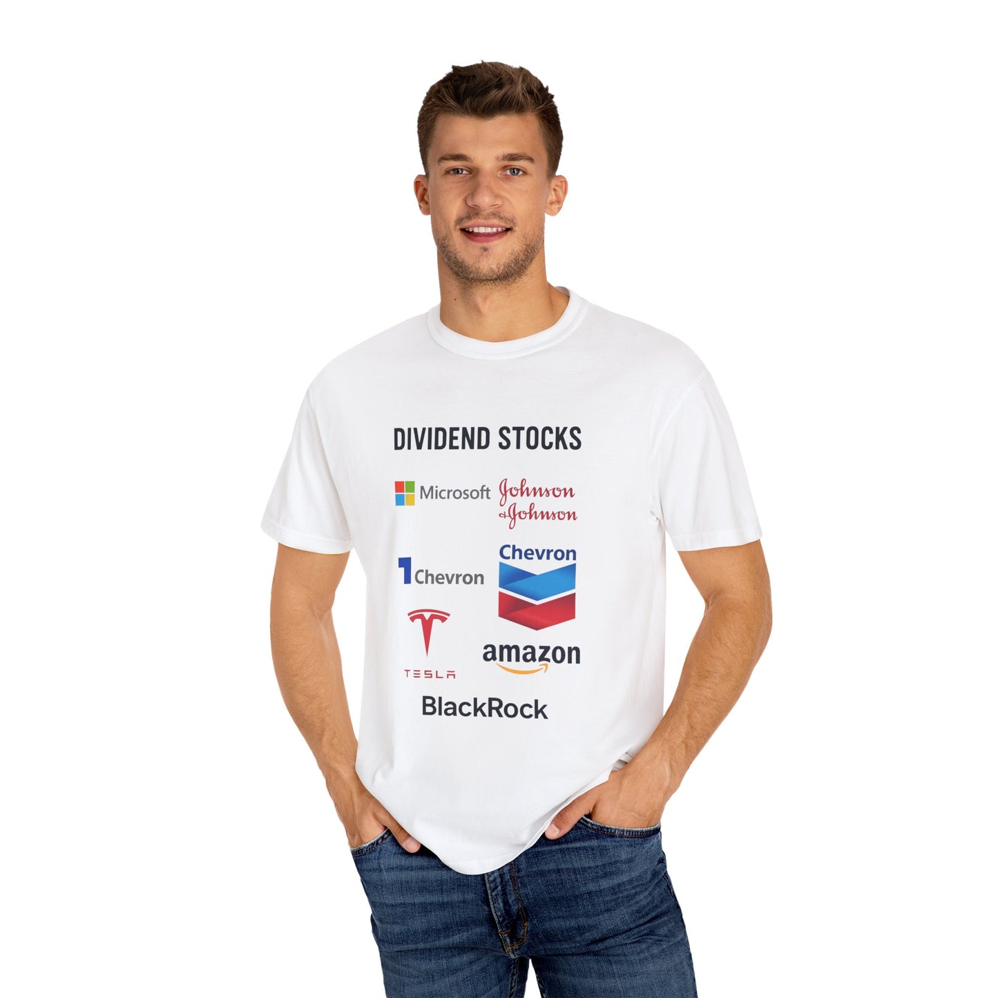 Dividend Stocks Unisex Garment-Dyed T-Shirt, Investment Tee, Finance Gift, Casual Wear, Gift for Investors, Stock Market Apparel