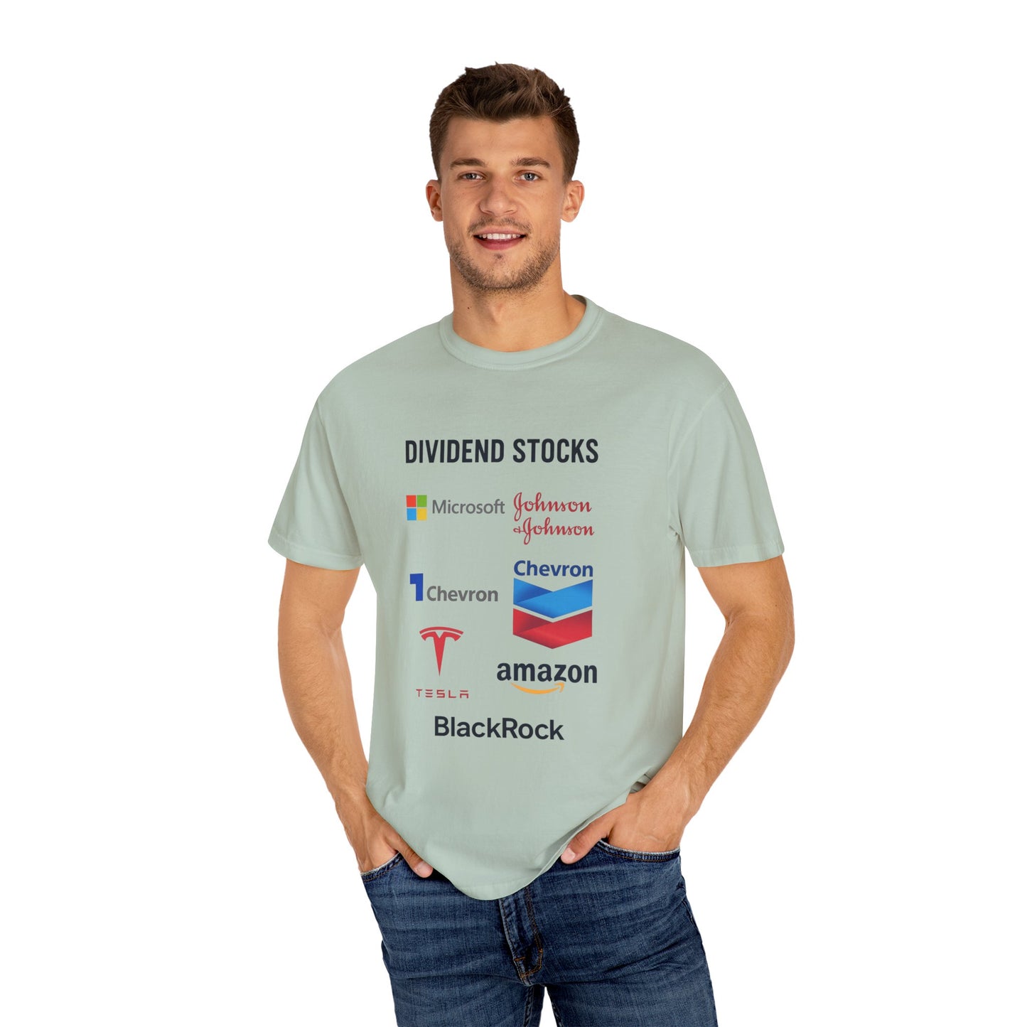 Dividend Stocks Unisex Garment-Dyed T-Shirt, Investment Tee, Finance Gift, Casual Wear, Gift for Investors, Stock Market Apparel