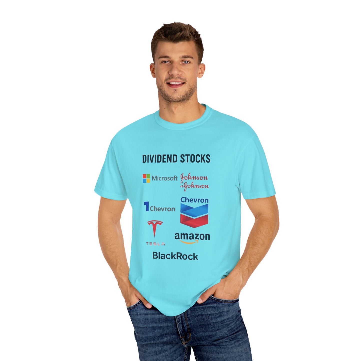 Dividend Stocks Unisex Garment-Dyed T-Shirt, Investment Tee, Finance Gift, Casual Wear, Gift for Investors, Stock Market Apparel