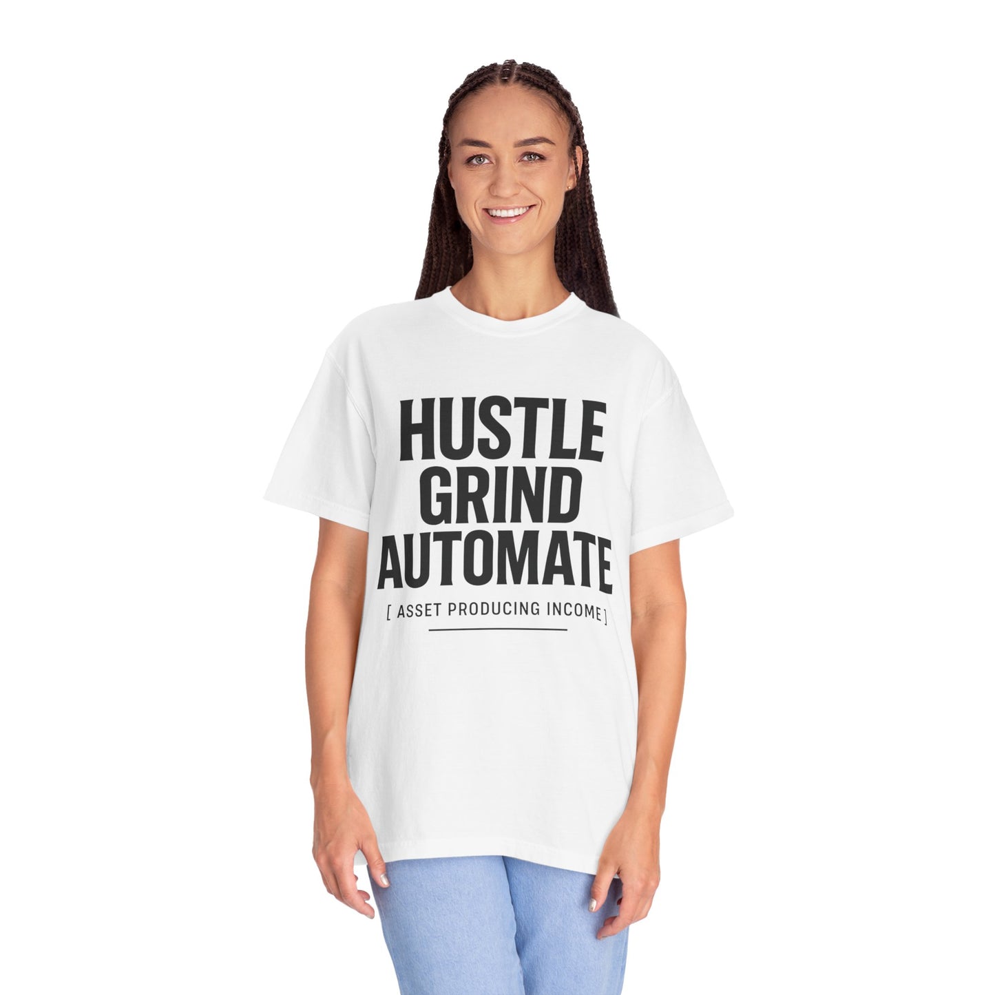 Motivational Unisex T-Shirt | Hustle Grind Automate, Inspirational Apparel, Casual Wear, Gift for Entrepreneurs, Hustler Outfit