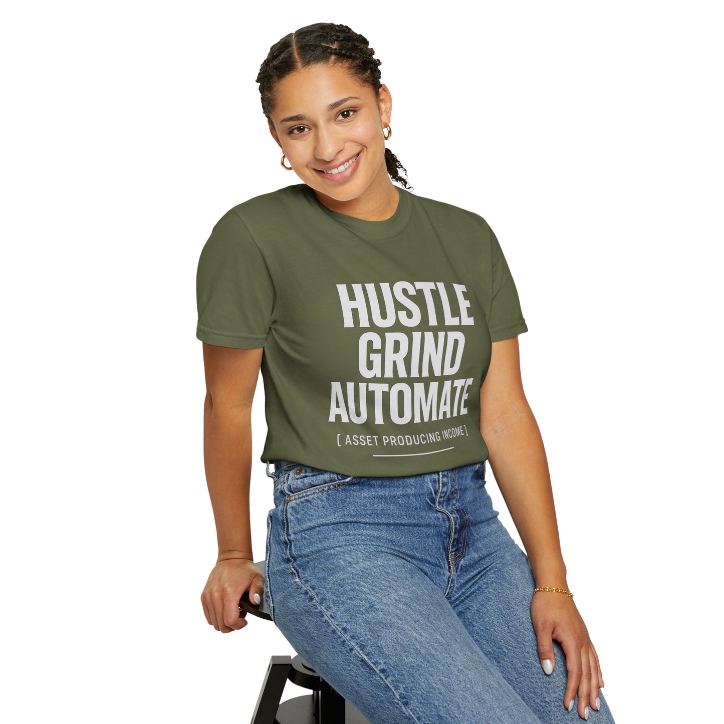 Hustle Grind Automate T-Shirt | Motivational Tee for Entrepreneurs, Gift for Hustlers, Casual Wear, Unique Graphic Shirt, Unisex Apparel