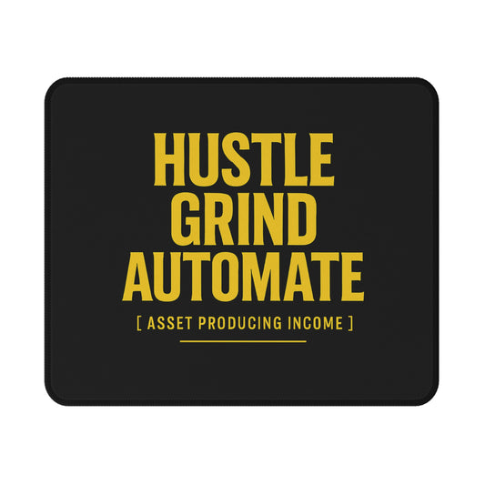 Gaming Mouse Pad - Hustle Grind Automate, Non-Slip Desk Mat, Gamer Gift, Office Decor, Productivity Accessories