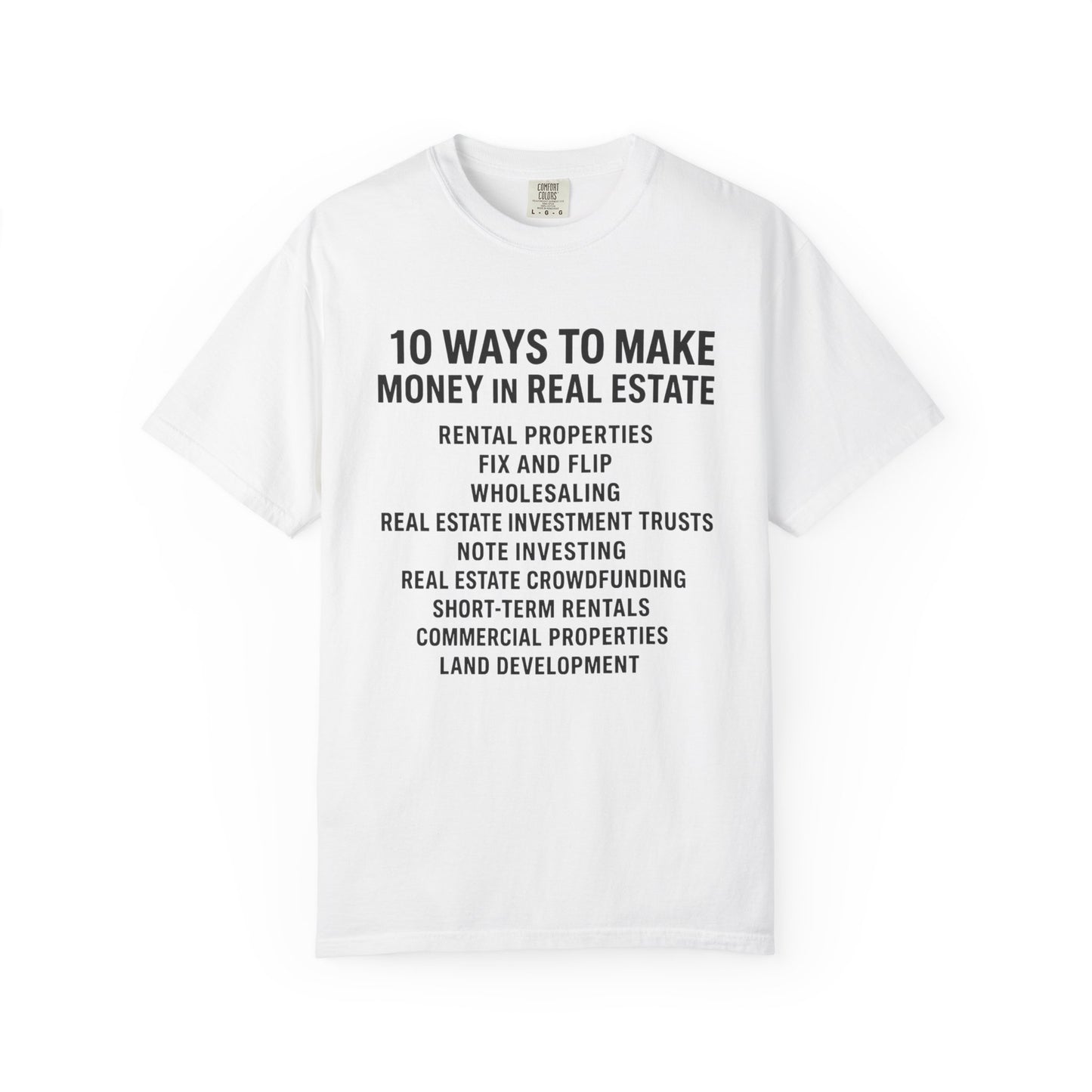 Real Estate Tips Unisex T-Shirt, Motivational Tee, Entrepreneur Gift, Money Making Shirt, Investing Humor Shirt
