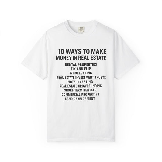 Real Estate Tips Unisex T-Shirt, Motivational Tee, Entrepreneur Gift, Money Making Shirt, Investing Humor Shirt