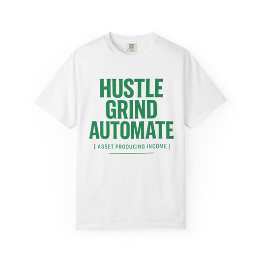 Motivational T-shirt, Hustle Grind Automate Shirt, Gift for Entrepreneurs, Affirmation Apparel, Work From Home Clothing