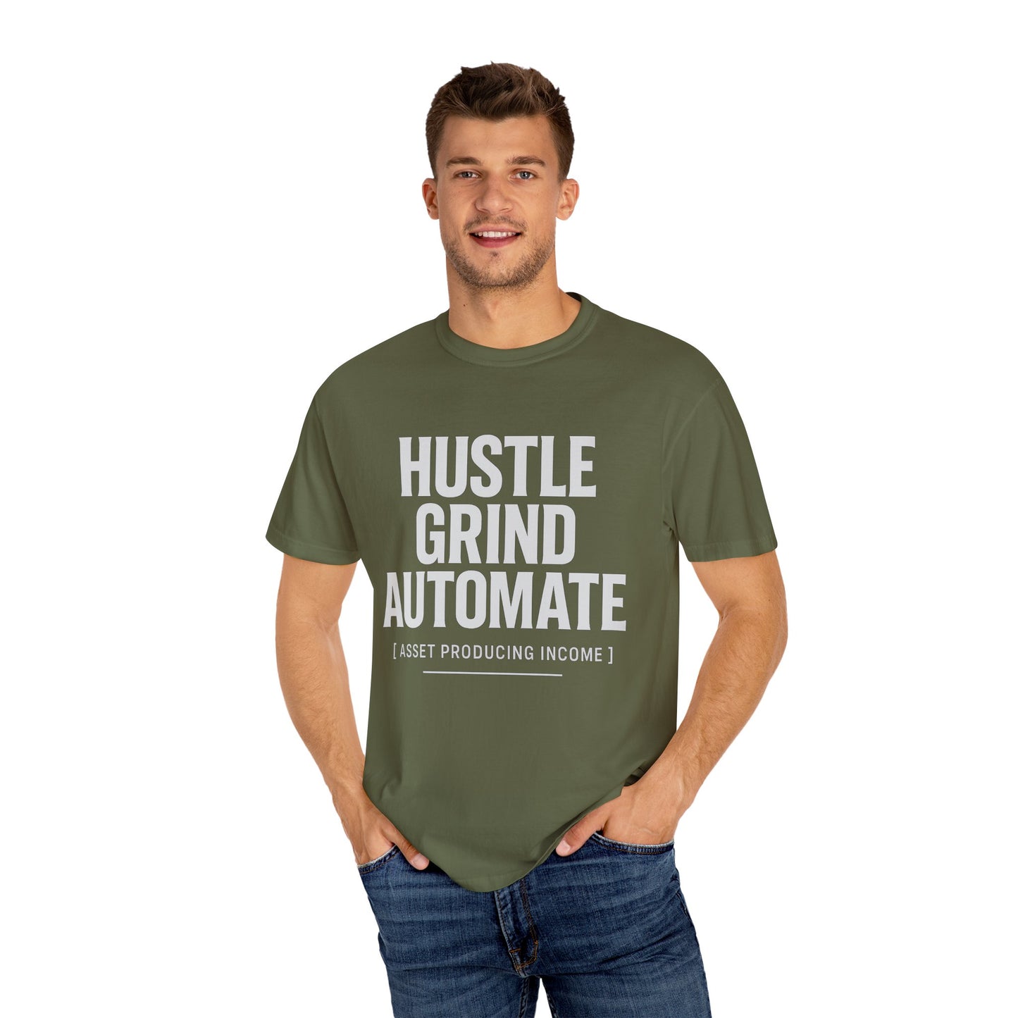 Hustle Grind Automate T-Shirt | Motivational Tee for Entrepreneurs, Gift for Hustlers, Casual Wear, Unique Graphic Shirt, Unisex Apparel