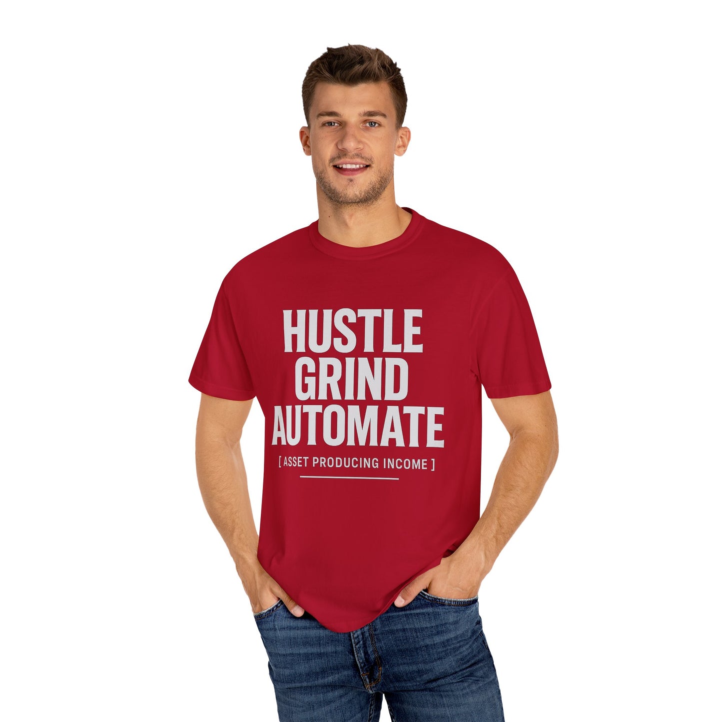 Hustle Grind Automate T-Shirt | Motivational Tee for Entrepreneurs, Gift for Hustlers, Casual Wear, Unique Graphic Shirt, Unisex Apparel