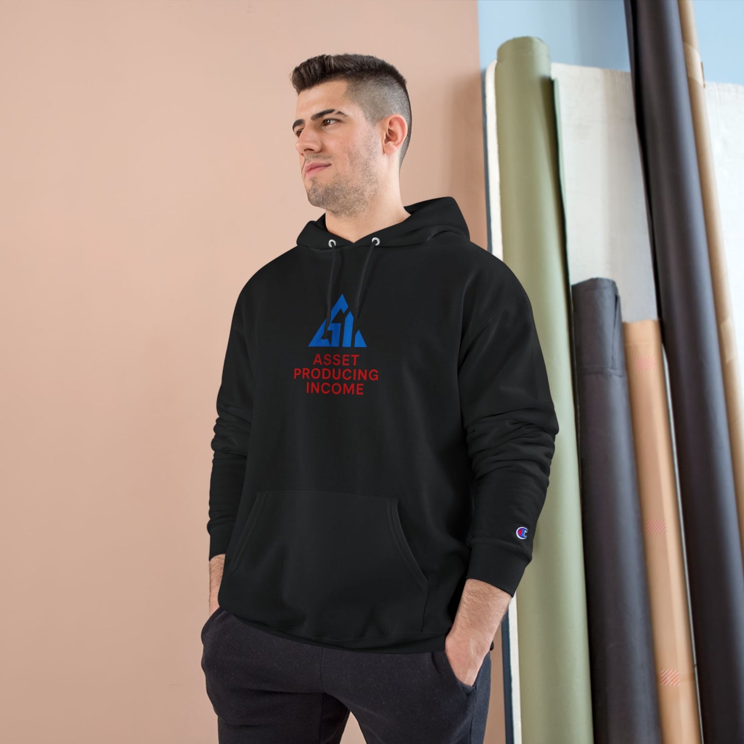 Champion Hoodie with 'Asset Producing Income' Design - Motivational Sweatshirt for Entrepreneurs, Gift for Business Owners, Cozy [...]