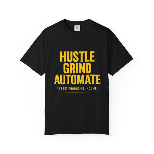 Hustle Grind Automate T-Shirt | Motivational Tee for Entrepreneurs, Unisex Graphic Shirt, Perfect Gift for Business Owners, Workwear