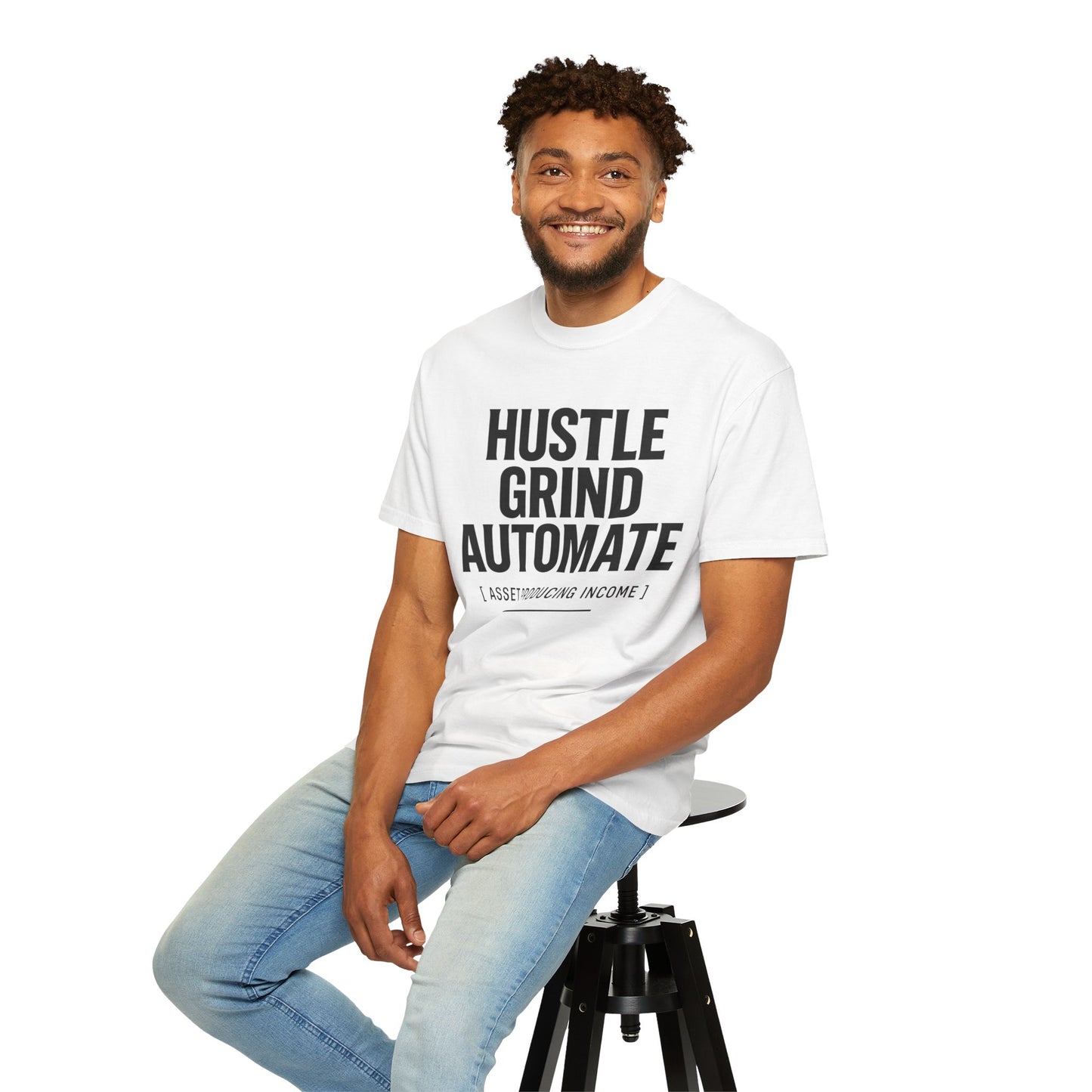 Motivational Unisex T-Shirt | Hustle Grind Automate, Inspirational Apparel, Casual Wear, Gift for Entrepreneurs, Hustler Outfit