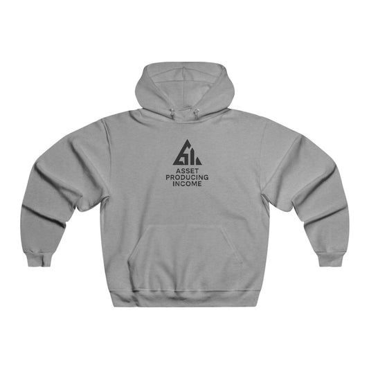 Men's Hooded Sweatshirt - 'Asset Producing Income' - Cozy, Motivational Apparel for Entrepreneurs, Great for Gifting, Stylish Layering