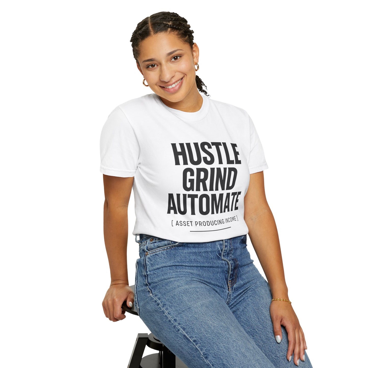 Motivational Unisex T-Shirt | Hustle Grind Automate, Inspirational Apparel, Casual Wear, Gift for Entrepreneurs, Hustler Outfit