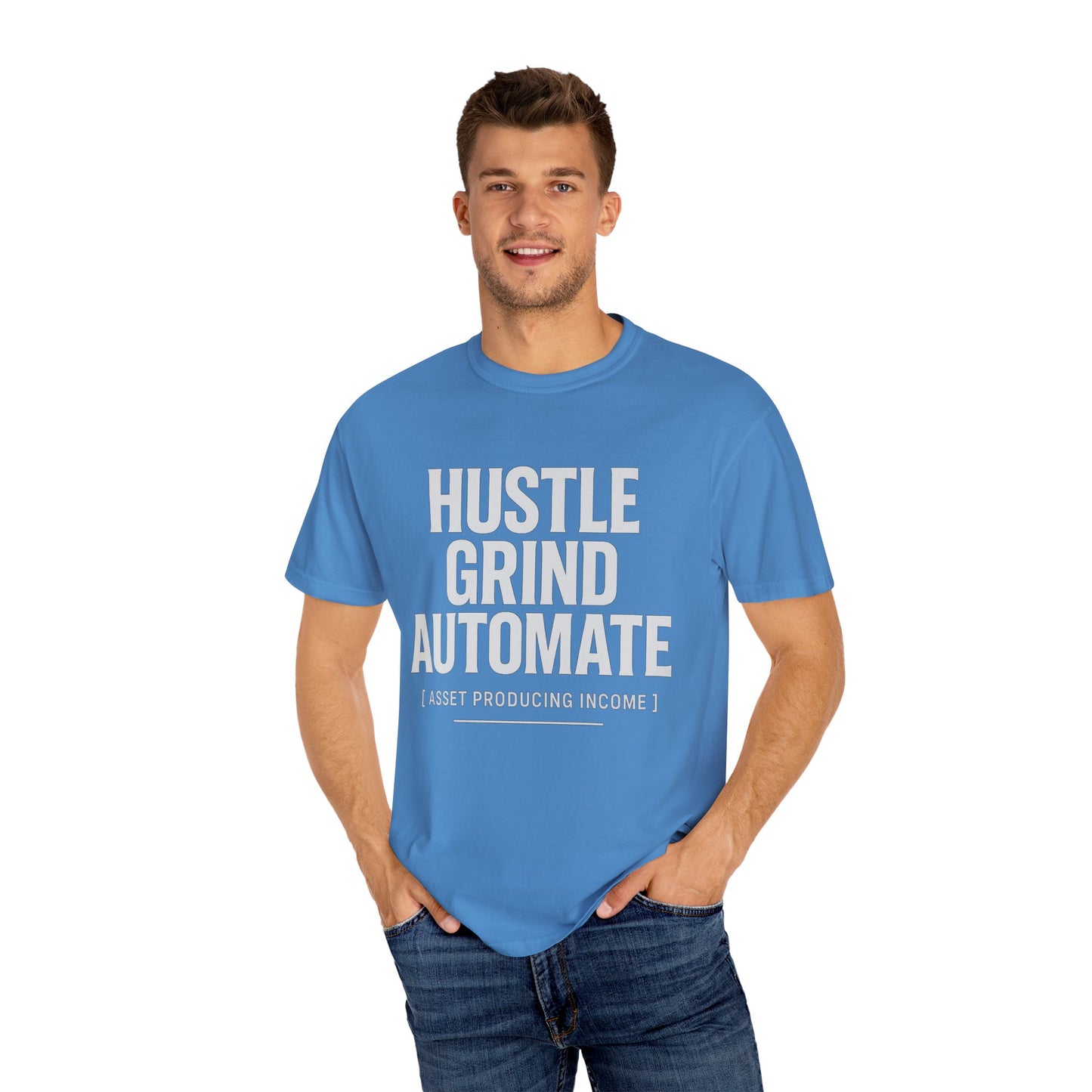 Hustle Grind Automate T-Shirt | Motivational Tee for Entrepreneurs, Gift for Hustlers, Casual Wear, Unique Graphic Shirt, Unisex Apparel