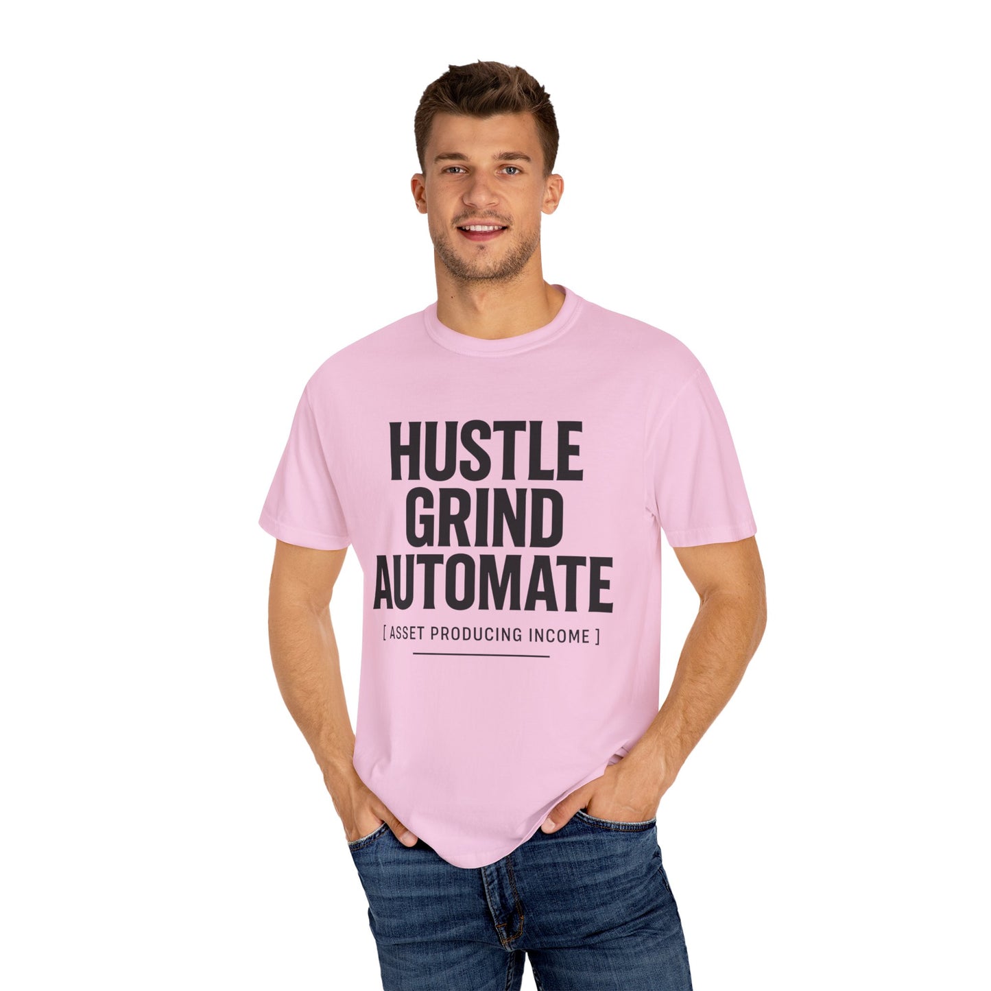 Motivational Unisex T-Shirt | Hustle Grind Automate, Inspirational Apparel, Casual Wear, Gift for Entrepreneurs, Hustler Outfit