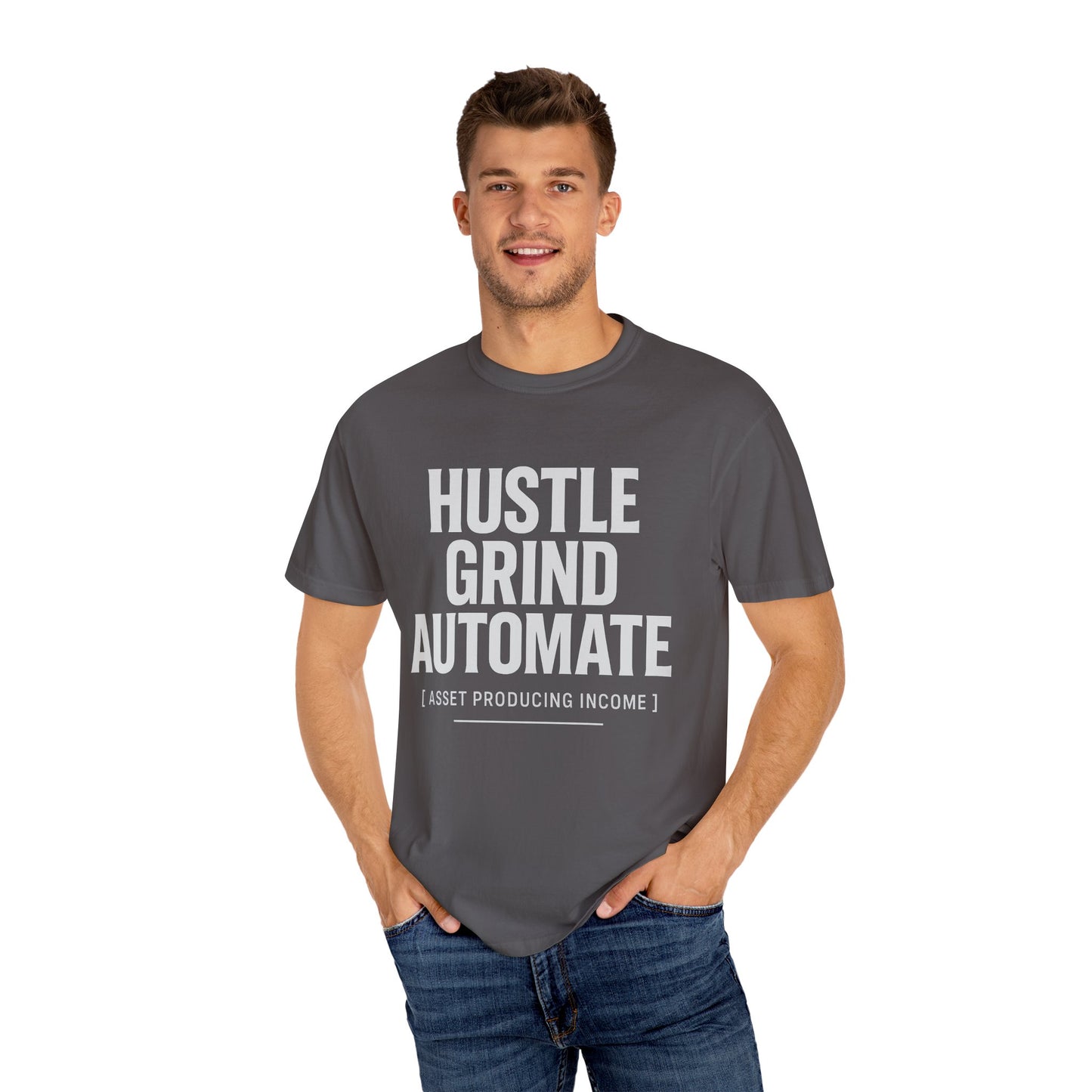 Hustle Grind Automate T-Shirt | Motivational Tee for Entrepreneurs, Gift for Hustlers, Casual Wear, Unique Graphic Shirt, Unisex Apparel