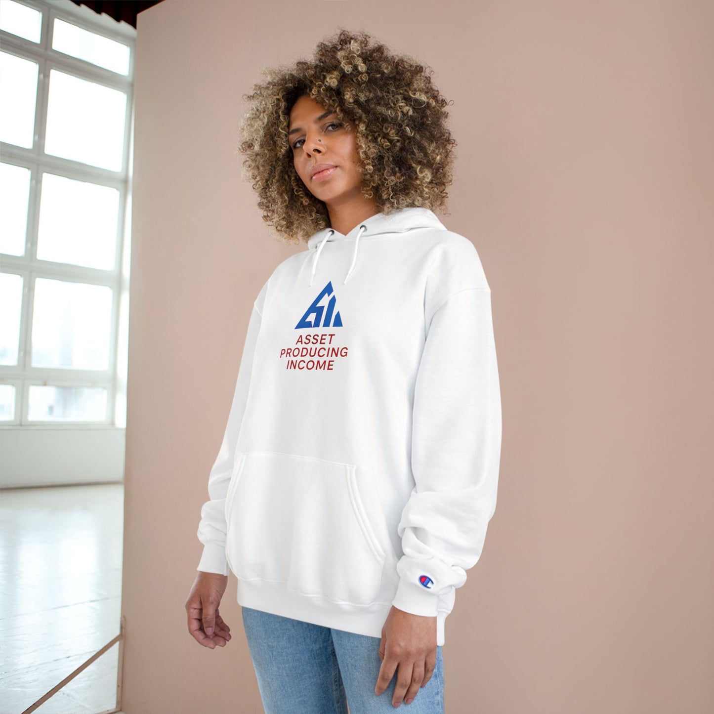 Champion Hoodie with 'Asset Producing Income' Design - Motivational Sweatshirt for Entrepreneurs, Gift for Business Owners, Cozy [...]