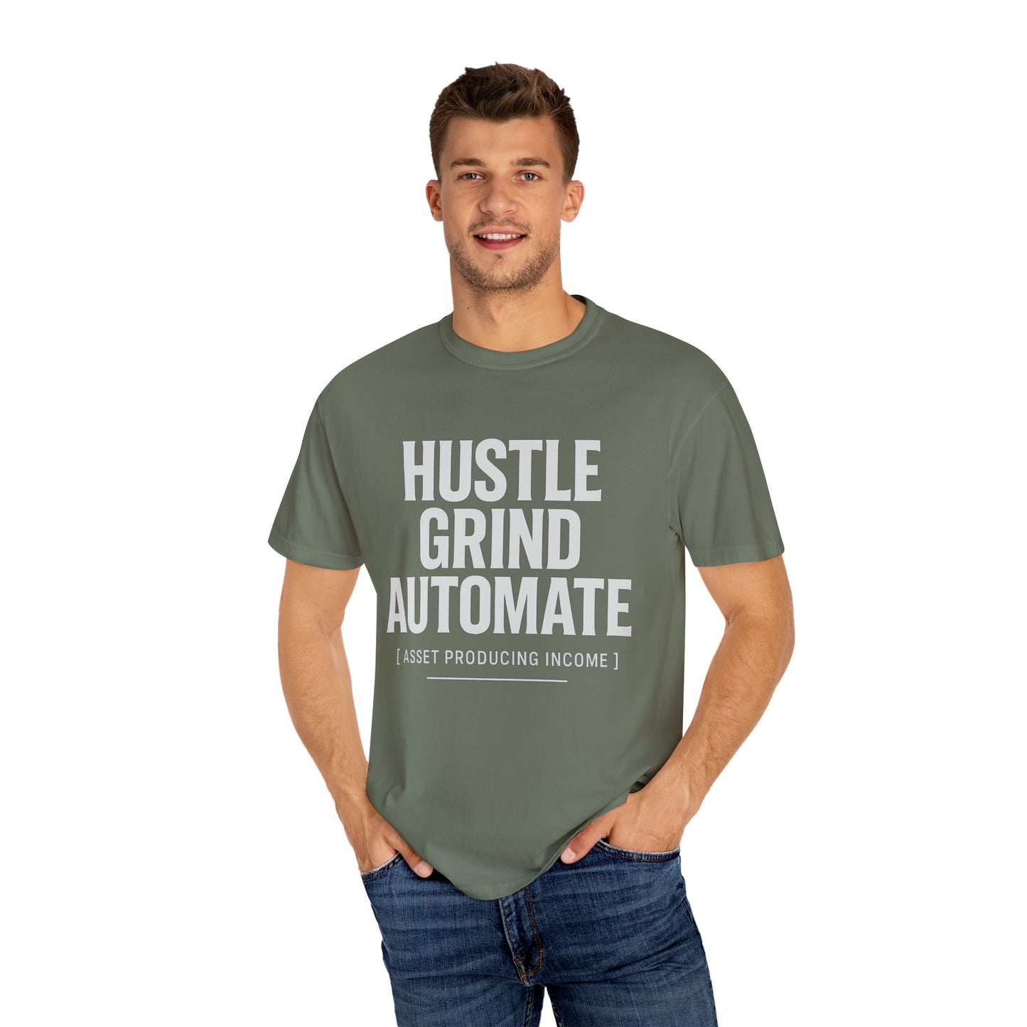 Hustle Grind Automate T-Shirt | Motivational Tee for Entrepreneurs, Gift for Hustlers, Casual Wear, Unique Graphic Shirt, Unisex Apparel