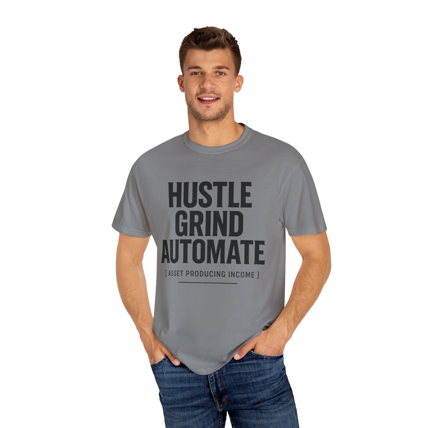 Motivational Unisex T-Shirt | Hustle Grind Automate, Inspirational Apparel, Casual Wear, Gift for Entrepreneurs, Hustler Outfit