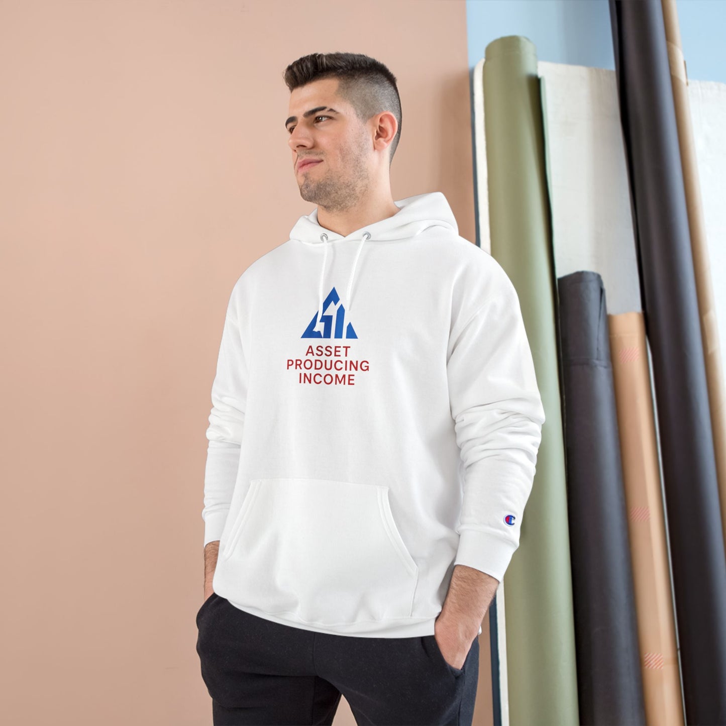 Champion Hoodie with 'Asset Producing Income' Design - Motivational Sweatshirt for Entrepreneurs, Gift for Business Owners, Cozy [...]