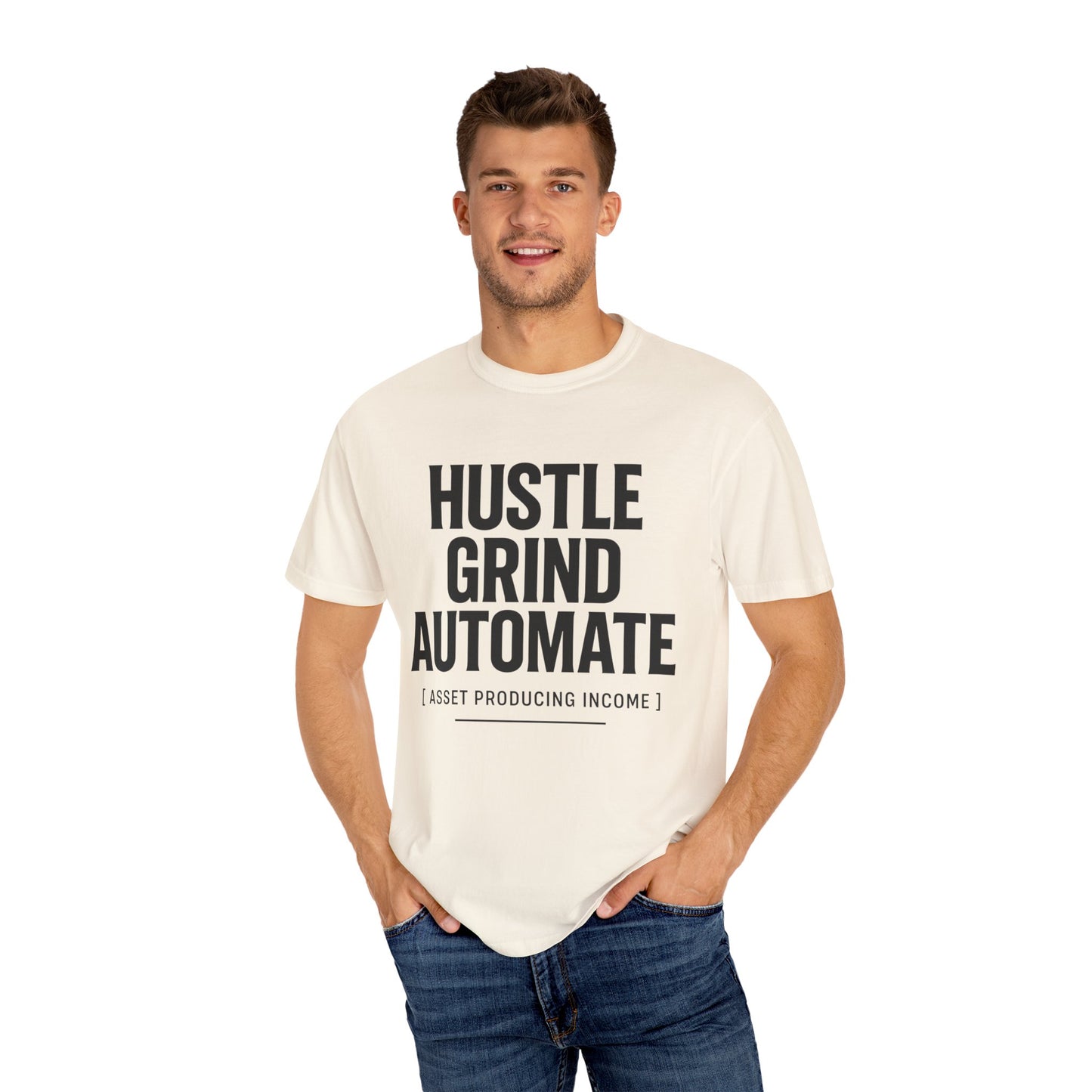 Motivational Unisex T-Shirt | Hustle Grind Automate, Inspirational Apparel, Casual Wear, Gift for Entrepreneurs, Hustler Outfit